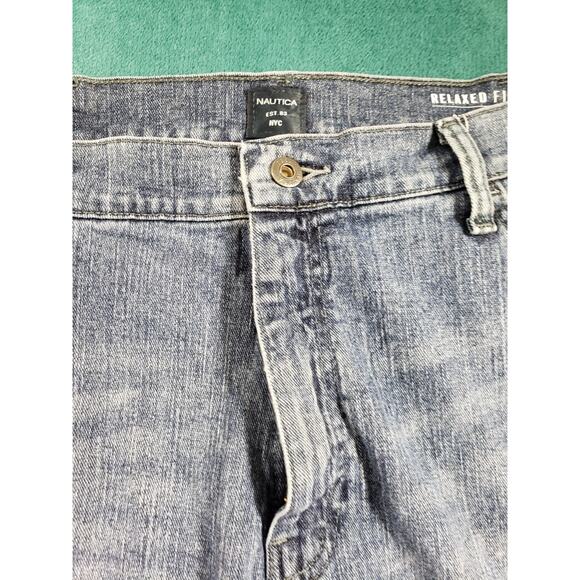 Nautica Jeans Size 40x30 Mens Blue Pants Stretch Loose Baggy Relaxed Straight - Picture 7 of 14
